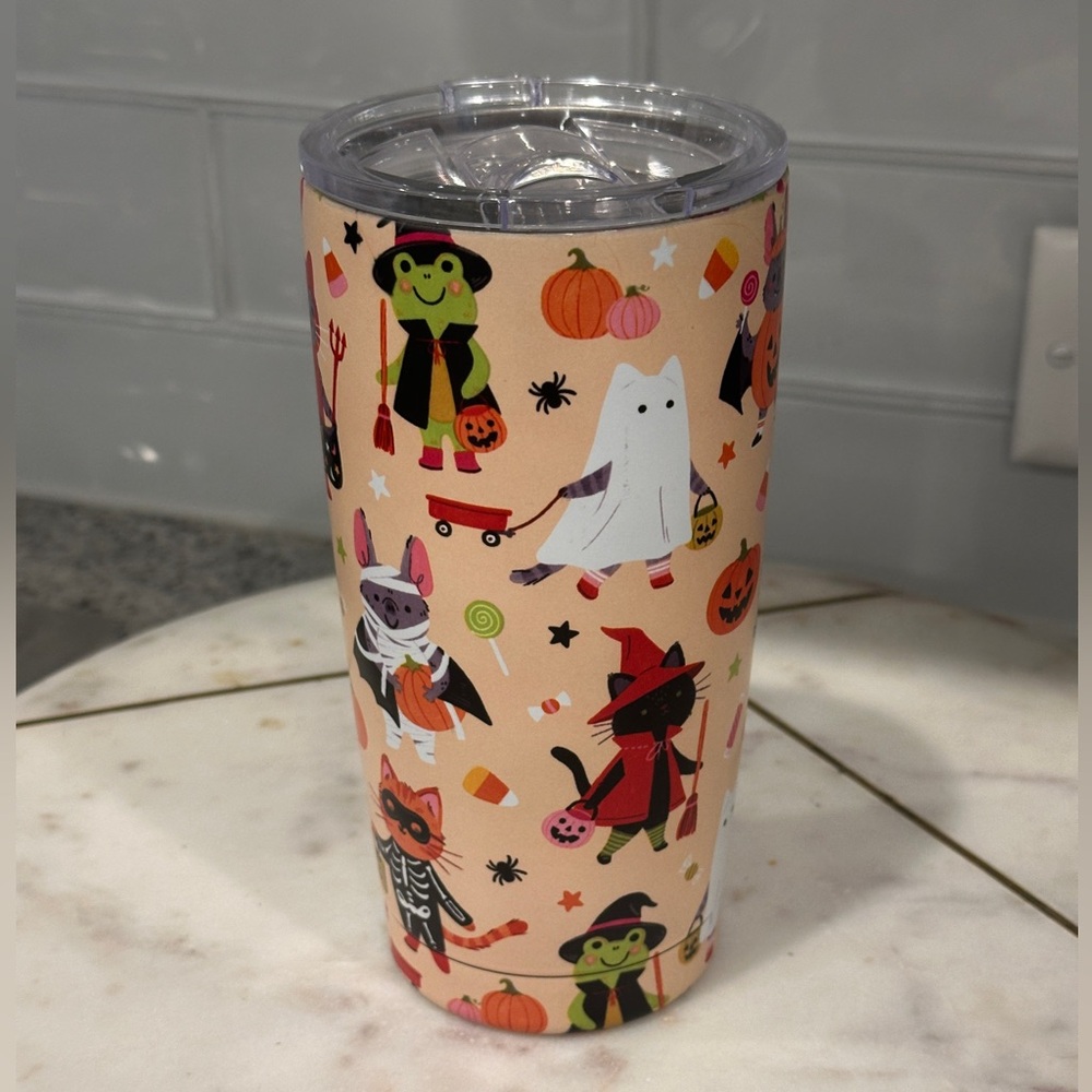 ✨NWT✨ Clementine Paper Inc. Cats Halloween Theme Stainless Travel Mug